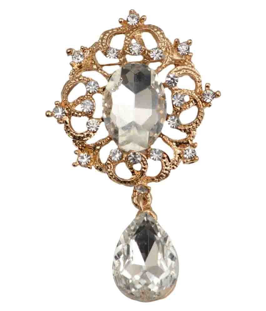 Taj Pearl Designer Crystal Brooch: Buy Taj Pearl Designer Crystal ...