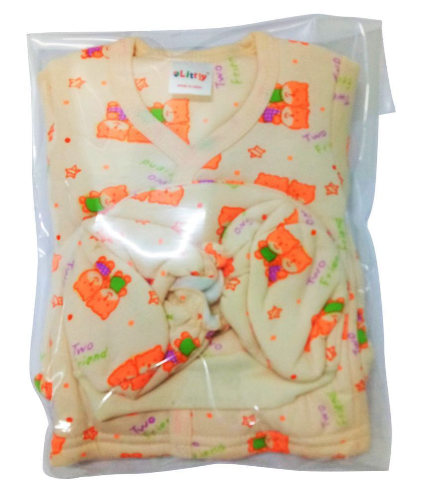 Littly Winter Baby Suit, 4 Piece Set (Peach) Buy Littly Winter Baby Suit, 4 Piece Set (Peach