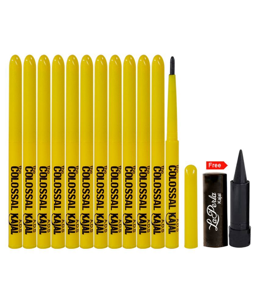     			ADS Colossal Pack of 12 Kajal Stick Good Choice Kajal Black 0.35 gm