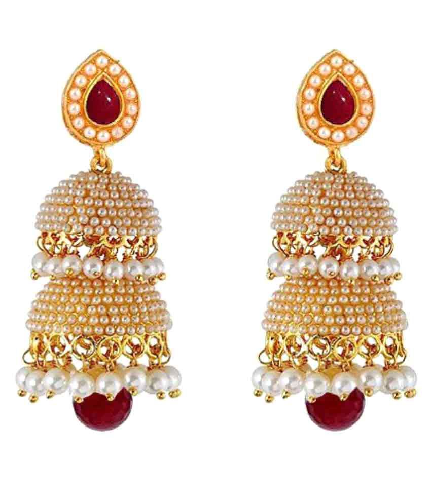     			Youbella Jewellery Golden Jhumki Earrings For Girls And Women