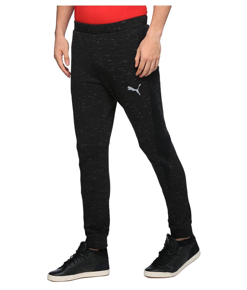 black puma joggers junior