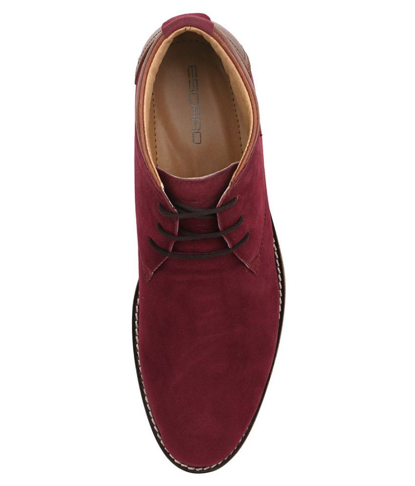 maroon chukka boots