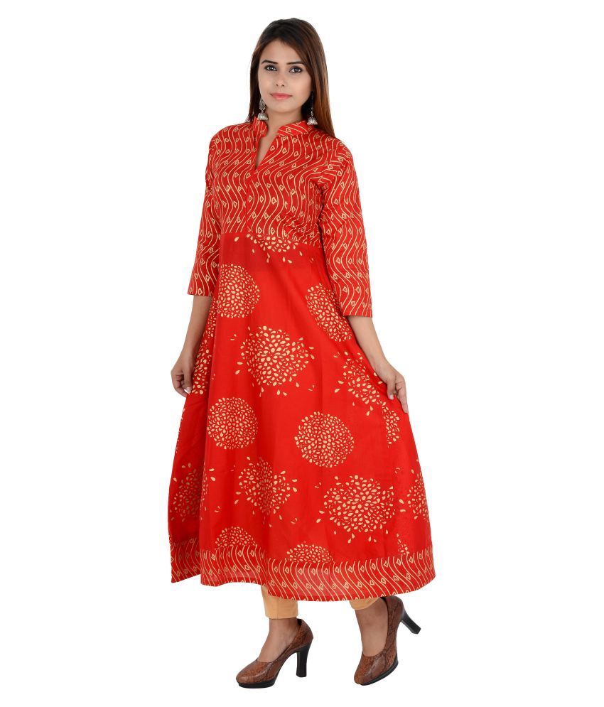 anarkali cotton kurti