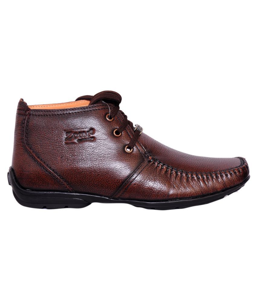 Zoom Brown Party Genuine Leather Formal 