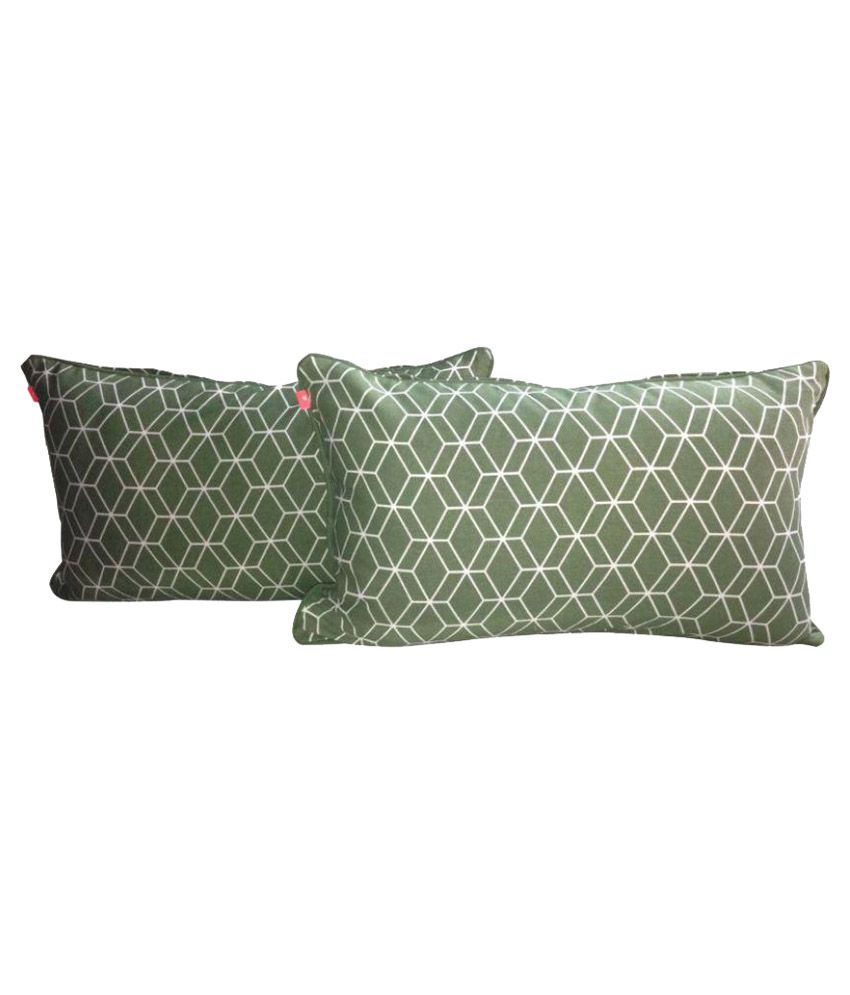 Home Colors Pack of 2 Green Pillow Cover