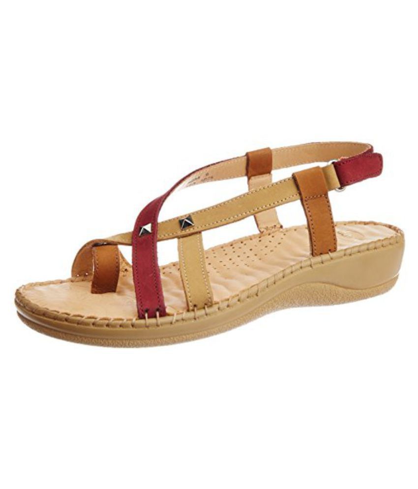  Womens Brown and Maroon Leather Fashion Sandals - 7 UK/India (40  EU) (6635078) Price in India- Buy  Womens Brown and Maroon Leather  Fashion Sandals - 7 UK/India (40 EU) (6635078) Online at Snapdeal