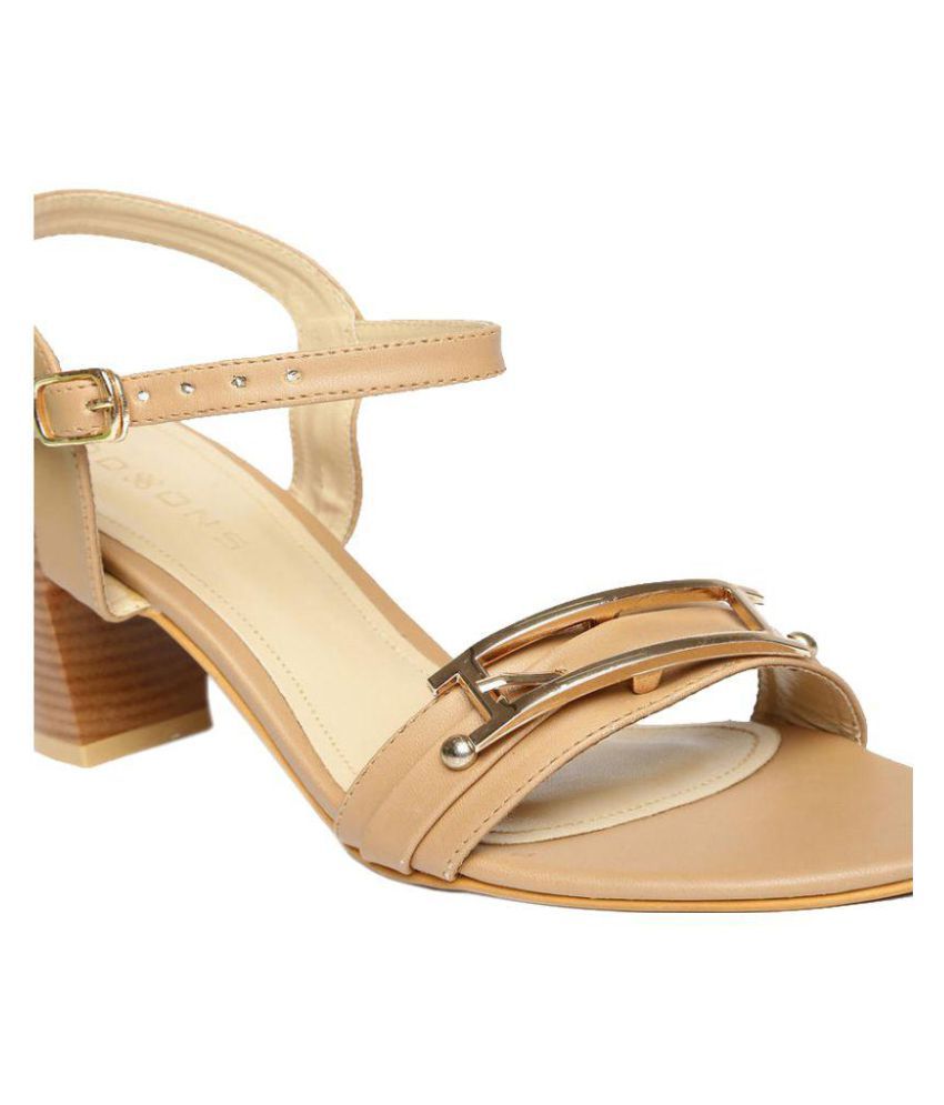 Addons Tan Block Heels Price in India- Buy Addons Tan Block Heels Online at Snapdeal