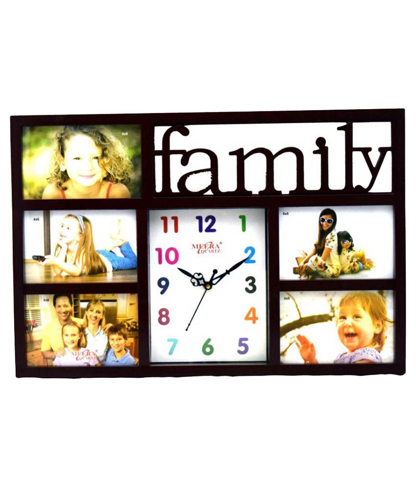 Skynet Plastic Wall Hanging Brown Collage Photo Frame
