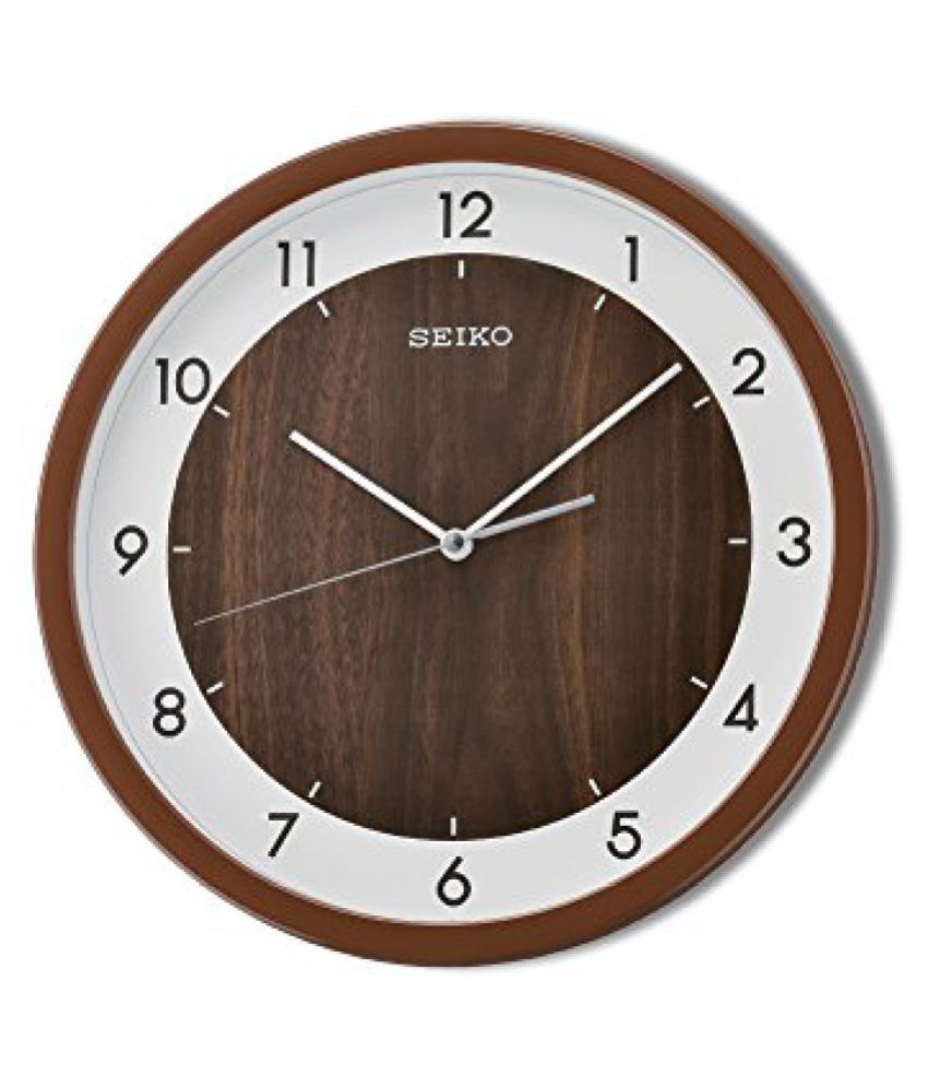 Seiko Plastic Wall Clock brown, 31.1 Cm X 31.1 Cm X 3.9 Cm available at ...