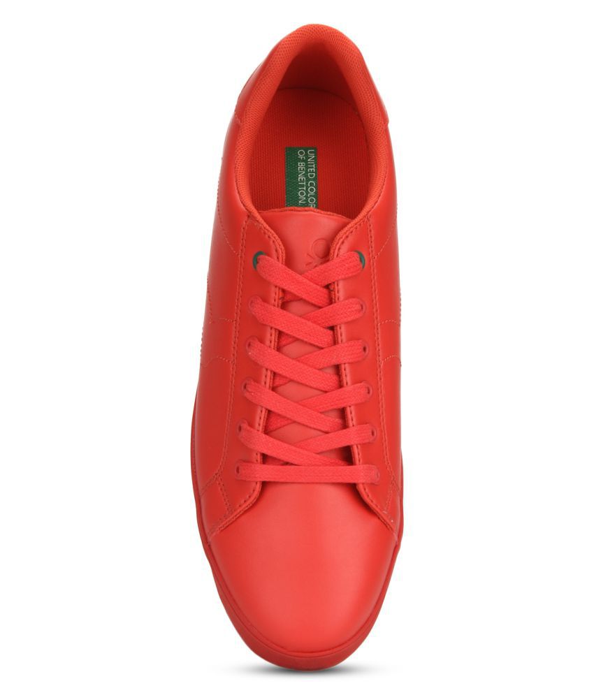 benetton red sneakers