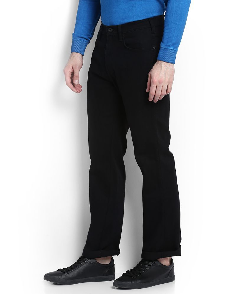 black regular fit jeans mens