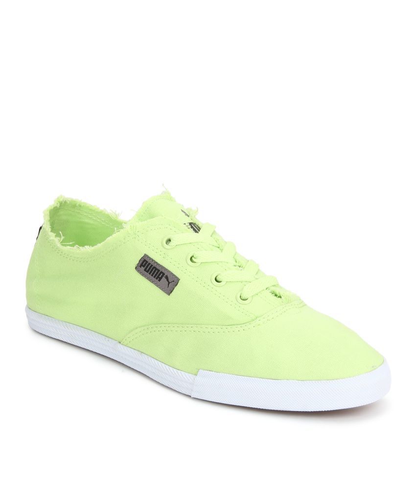 green casual shoes