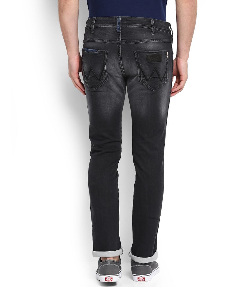 wrangler black slim fit jeans