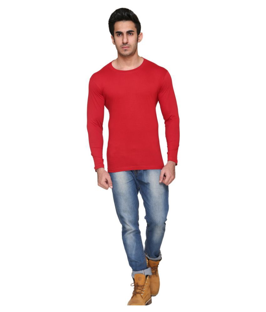 Colors & Blends Red Round T-Shirt - Buy Colors & Blends Red Round T ...