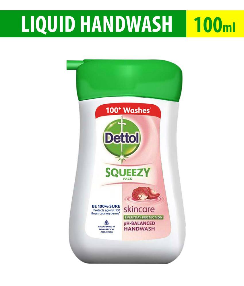 Dettol Skincare Squeezy Liquid Handwash - 100ml: Buy Dettol Skincare