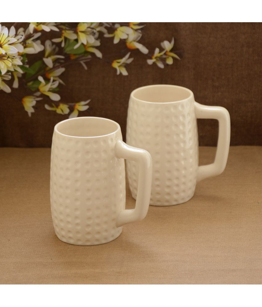 Unravel India Stoneware Coffee Mug 2 Pcs 400 ml: Buy ...