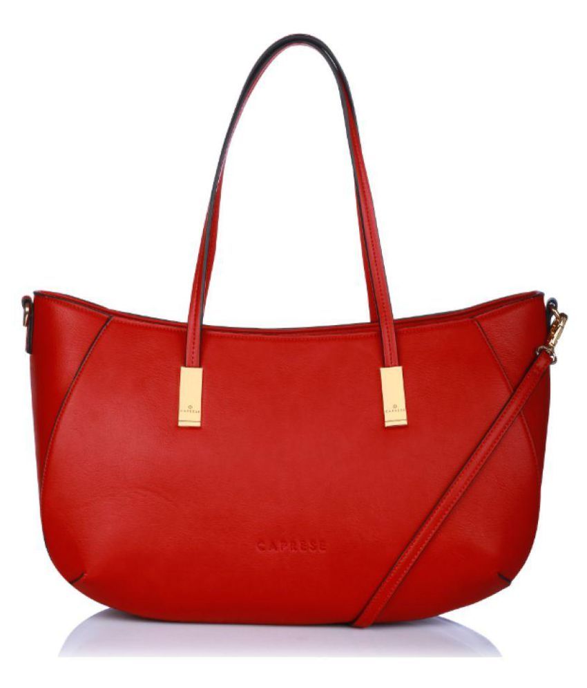 red leather shoulder handbags