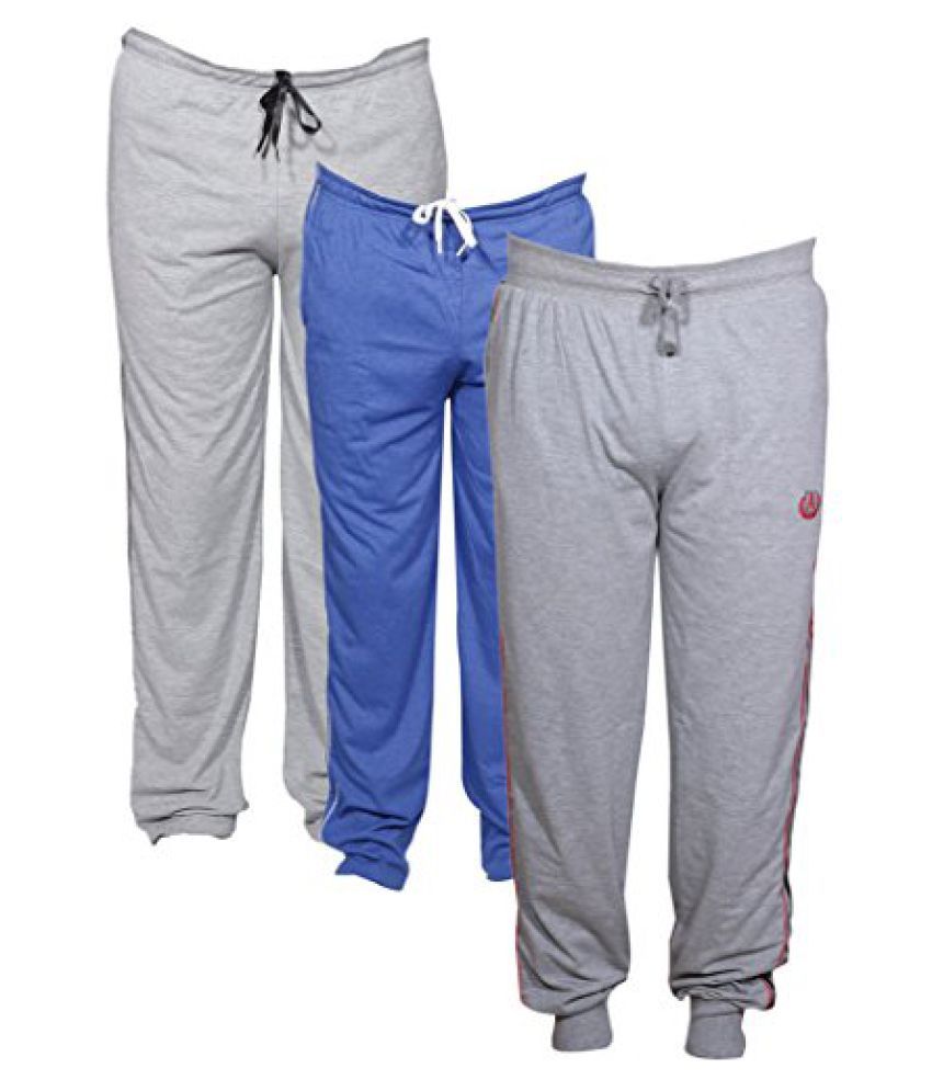 mens cotton track pants with zipper pockets pack of 3