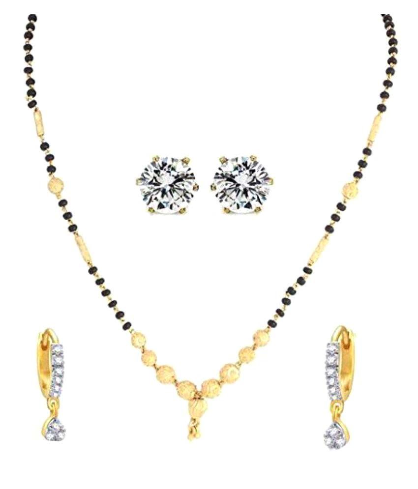     			YouBella Traditional Designer Gold Plated 1 Mangalsutra, 2 Bali & 1 Earring - Combo of 4 Jewellery For Women