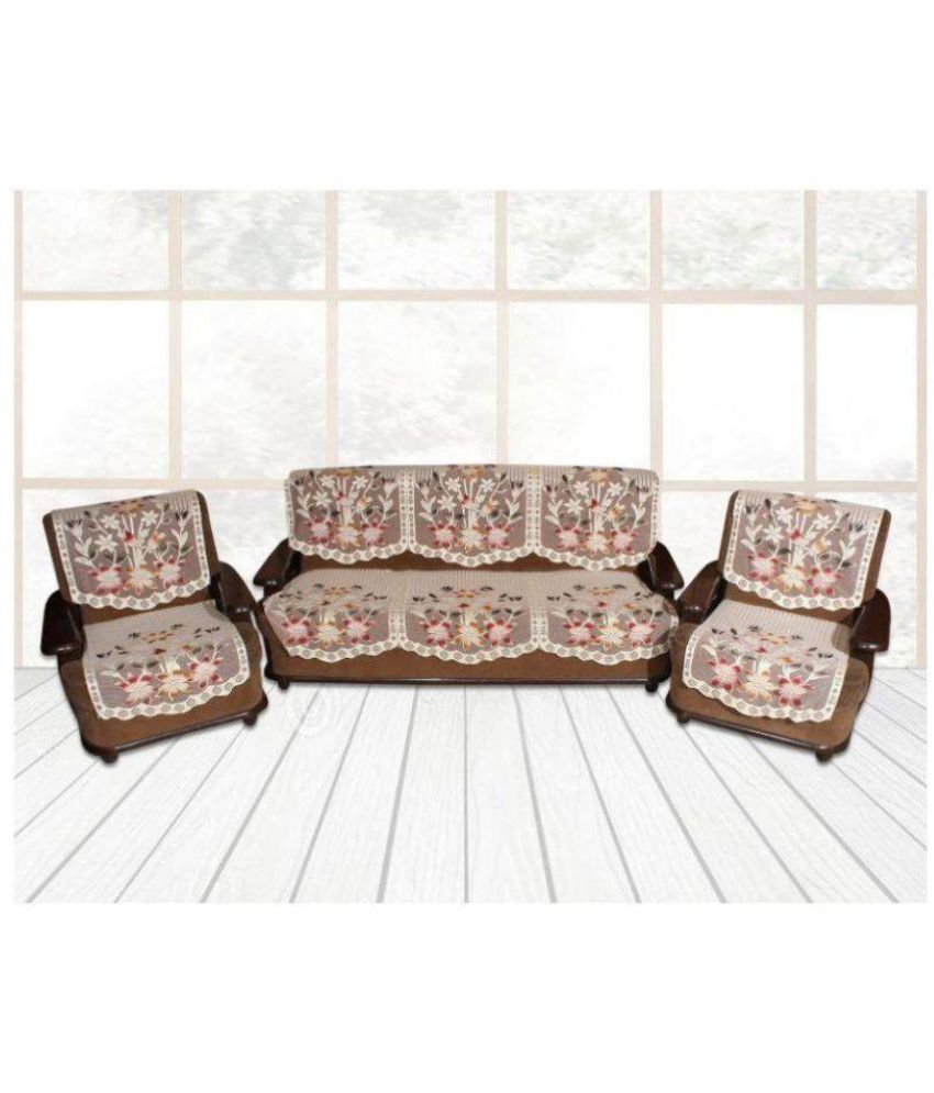 Handloom Villa 5 Seater Polyester Set of 6 Sofa Cover Set Buy