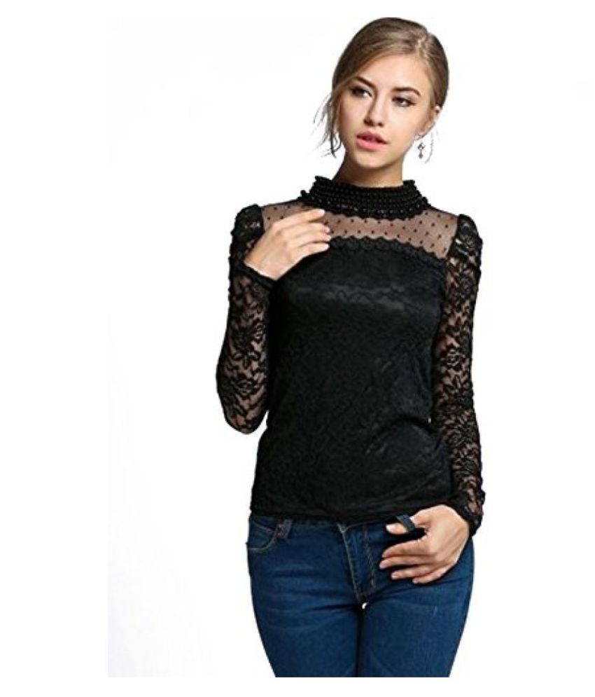 1410 Women Pearl Collar O Neck Full Sleeve Embroidered Lace Net Party Wear Top Blouse Buy 1410 Women Pearl Collar O Neck Full Sleeve Embroidered Lace Net Party Wear Top Blouse