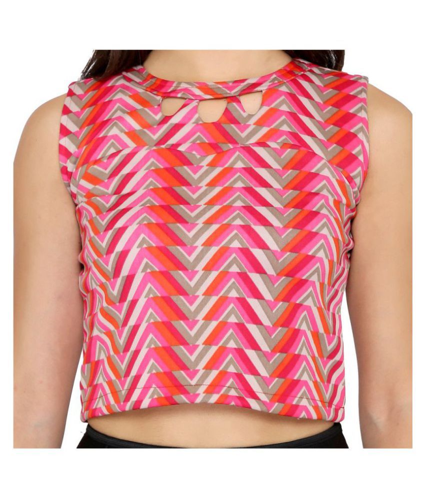 Women's Graphic Printed Peach Crop Top