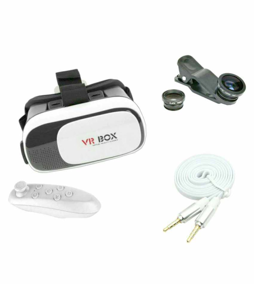     			Profusse VR Box with White Wireless Remote, 1 Aux Cable and 1 Zoom Lens kit Combo (MultiColor)