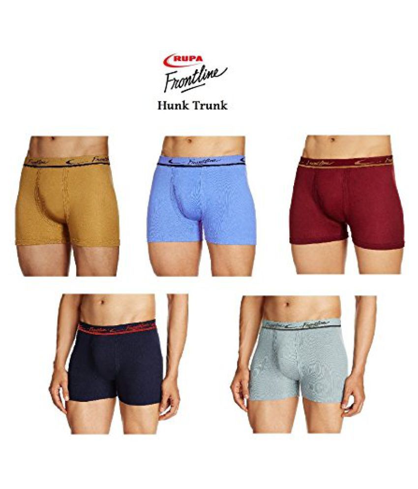 Rupa Frontline Long Underwear Assorted Colours Pack of 5 Pcs For Men's