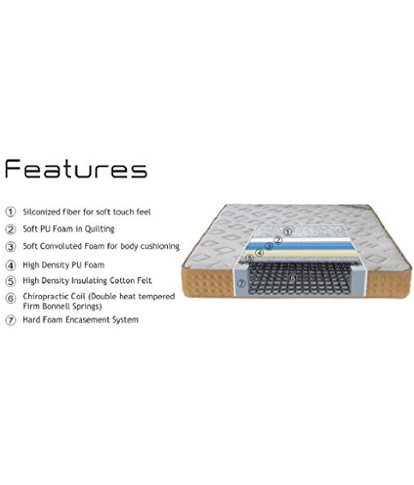 King Koil Chiropedic 3000 6inch King Size Foam Mattress (Yellow