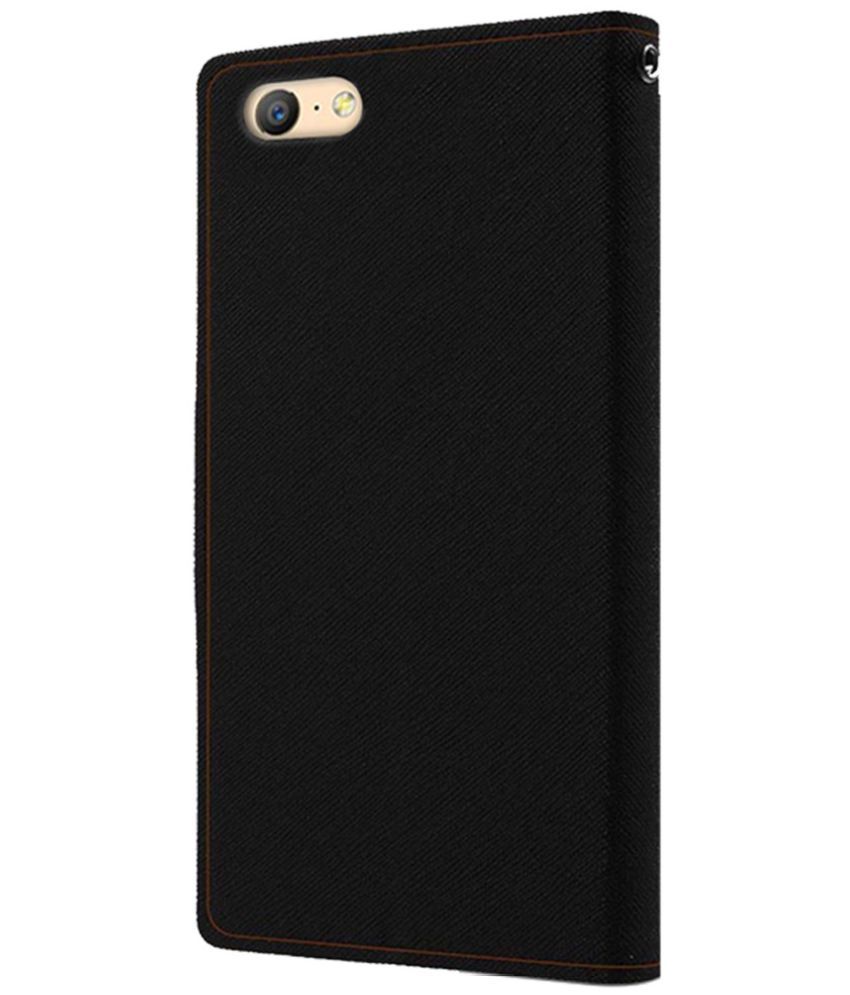 Oppo A57 Flip Cover by Knotyy Black Flip Covers Online at Low