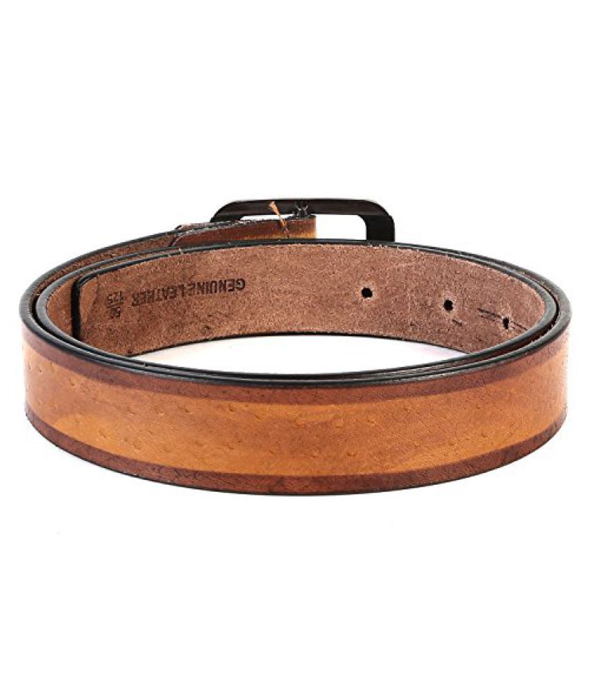 Leather Junction Brown Trendy Belt For Men Size-36: Buy Online at Low ...