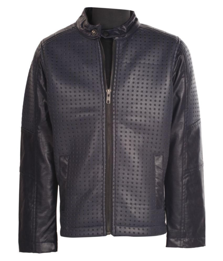 navy blue leather trousers