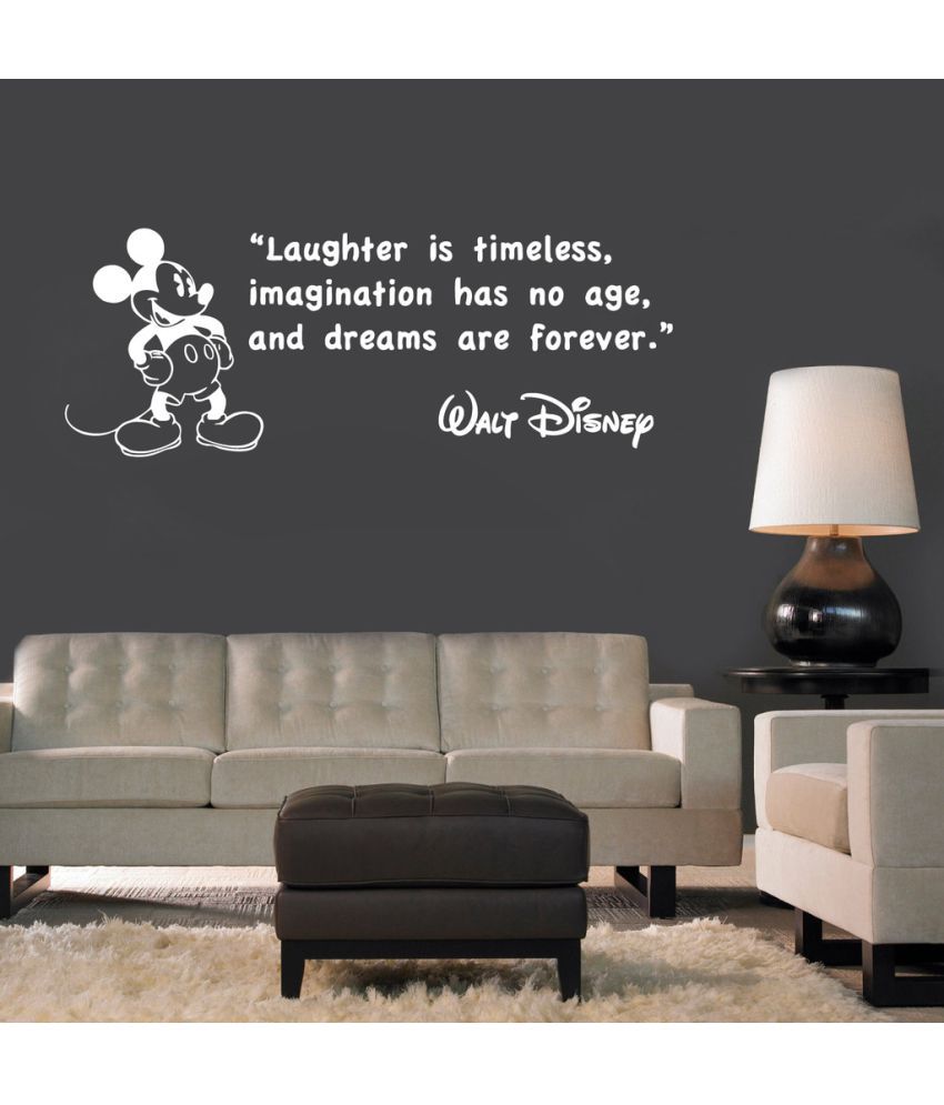     			Decor Villa Laughter Is Timeless Vinyl White Wall Stickers
