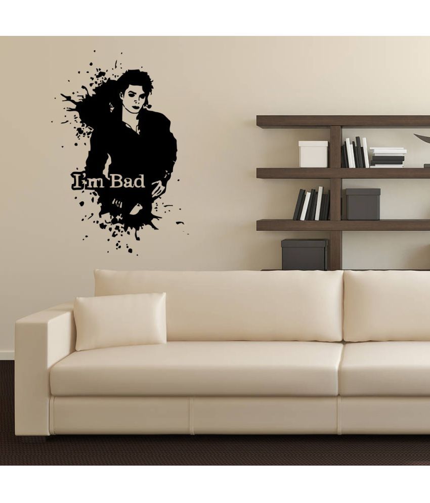     			Decor Villa I Am Bad Vinyl Black Wall Stickers