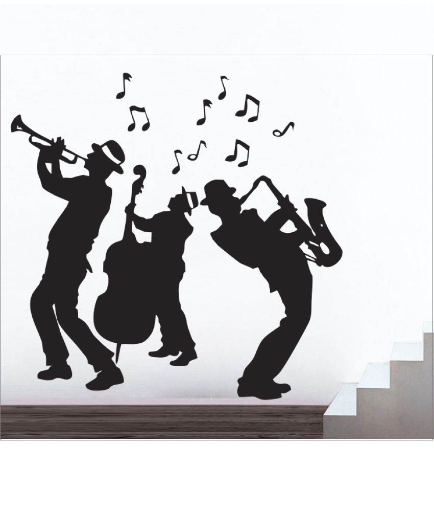     			Decor Villa Classical Music Vinyl Black Wall Stickers