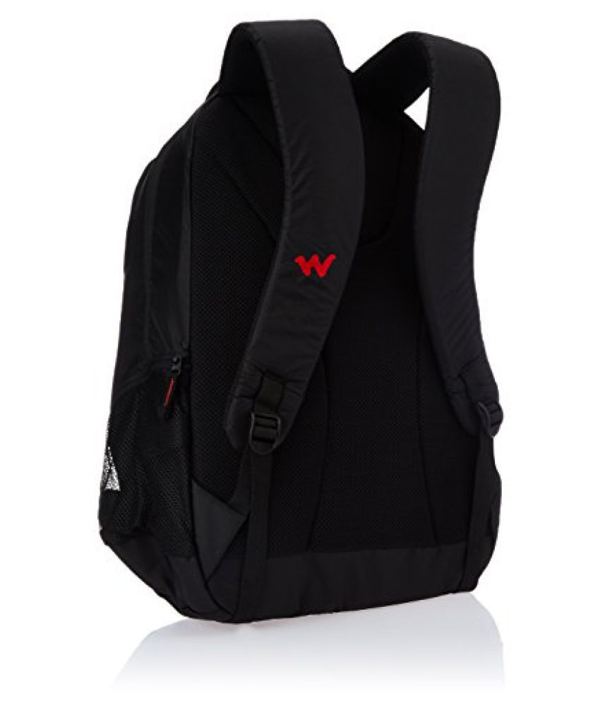 wildcraft polyester black laptop bag