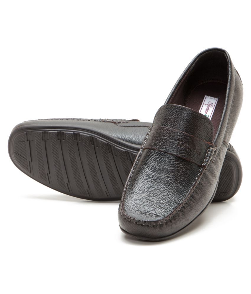 red tape dark brown casual loafers