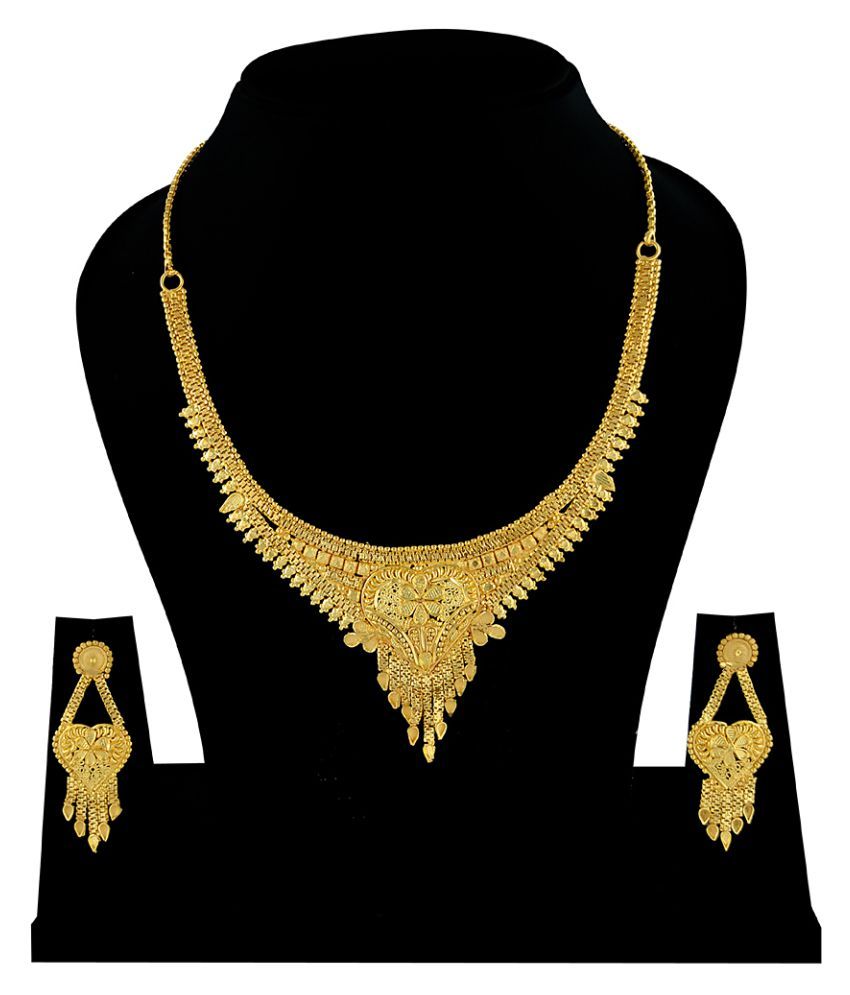 Kalyani Covering Golden Necklace Set Buy Kalyani Covering Golden