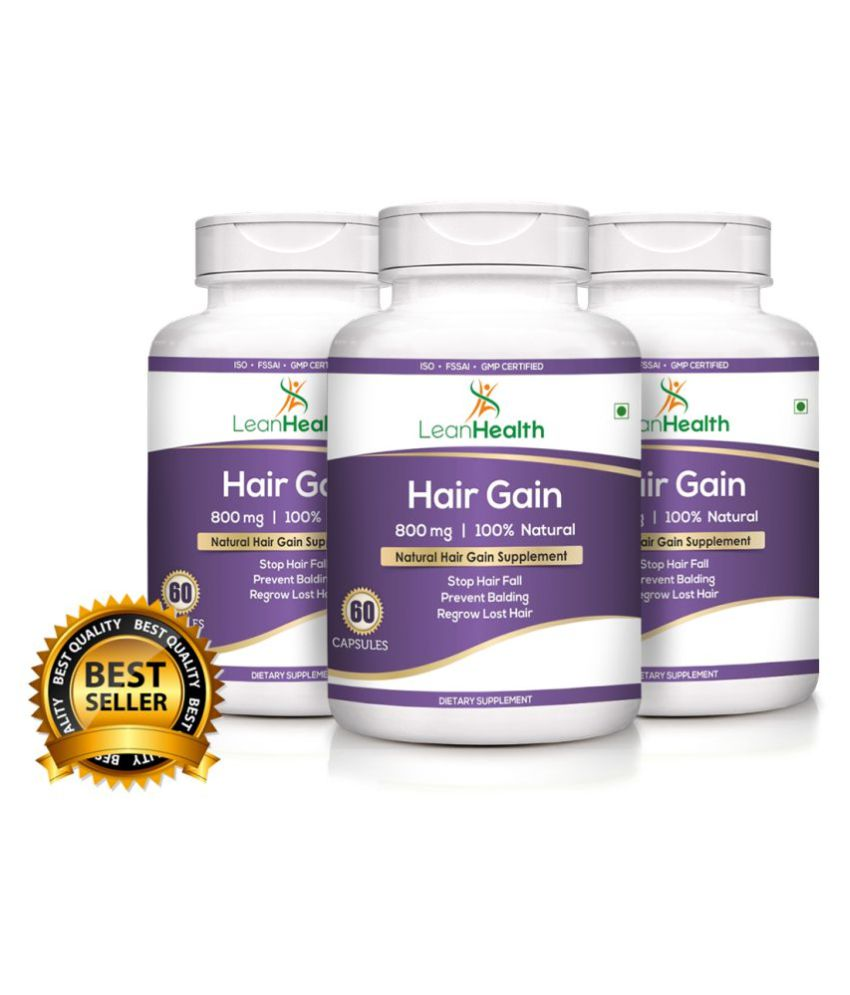 Leanhealth Hair Gain / Growth Herbal Supplement 60 Capsule 800 mg Pack ...