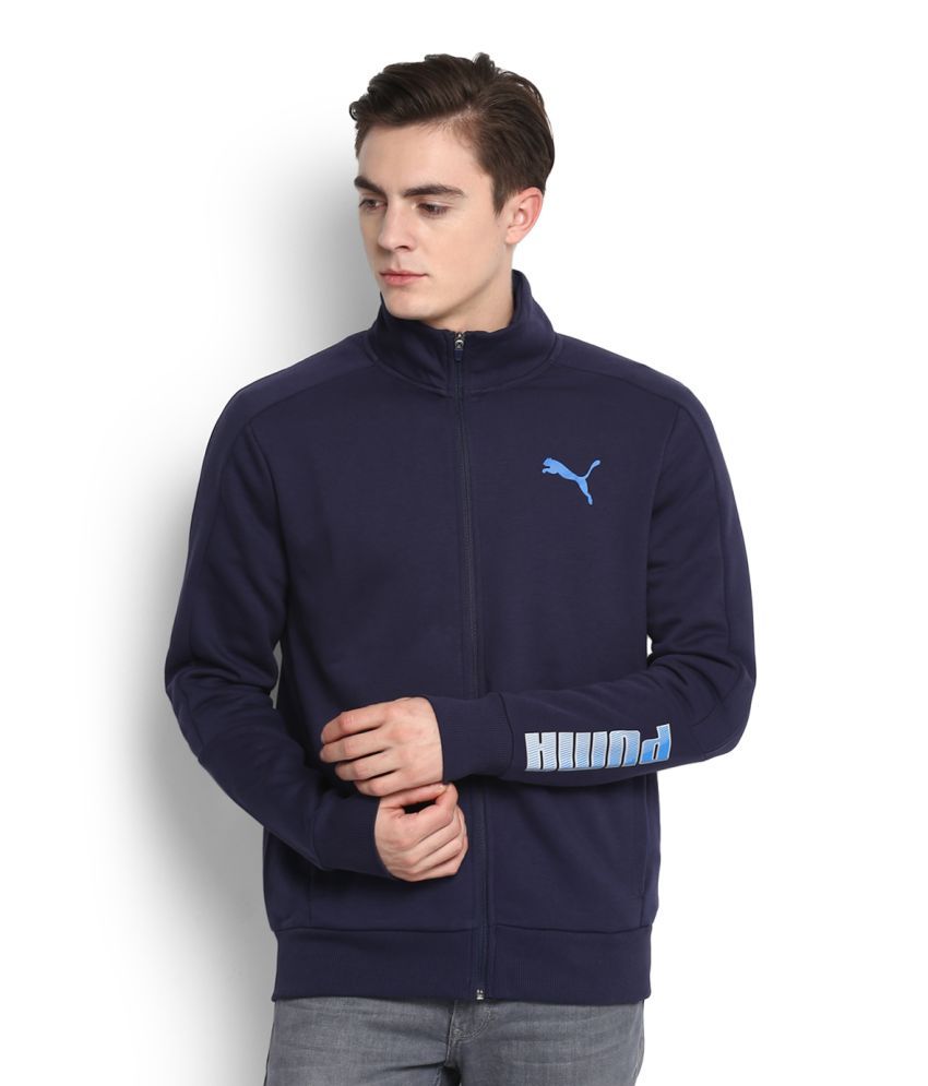 Download Puma Blue Mock Collar Sweatshirt - Buy Puma Blue Mock ...