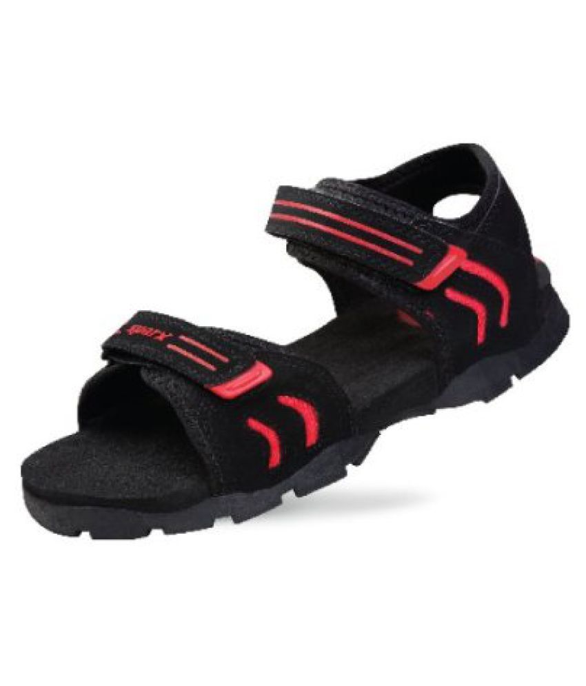 Sparx Mens Black and Red Sandals and 