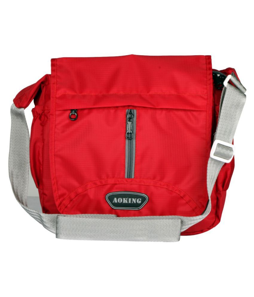 Aoking Red Nylon Casual Messenger Bag - Buy Aoking Red Nylon Casual ...