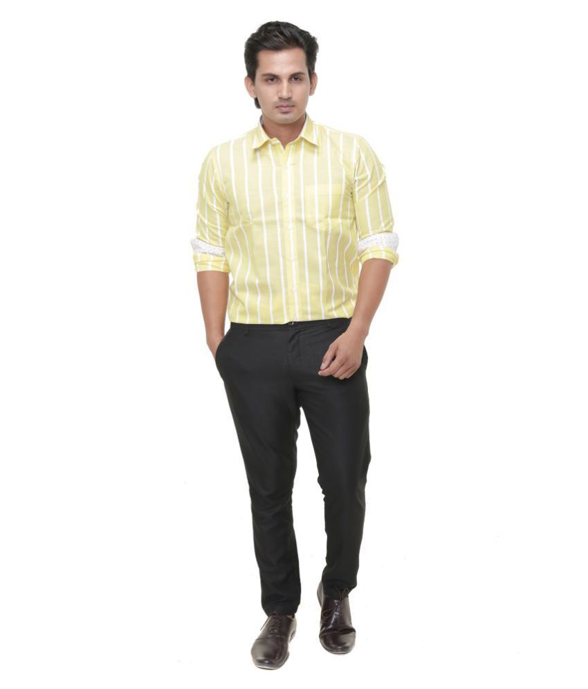 yellow formal shirt combination