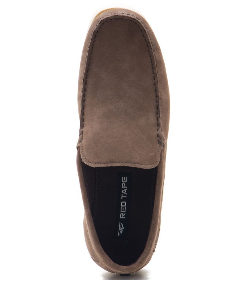 redtape brown loafers