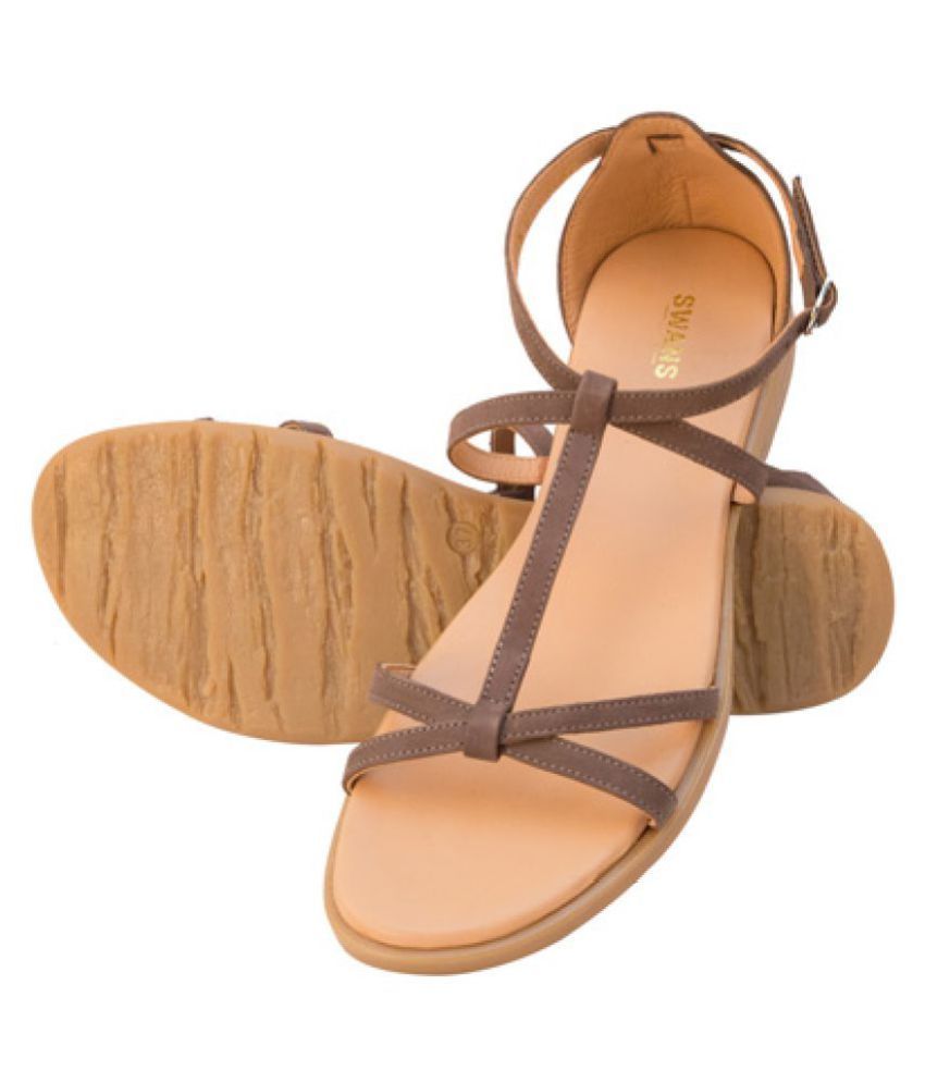 SWANSIND Brown Flats Price in India Buy SWANSIND Brown Flats Online at