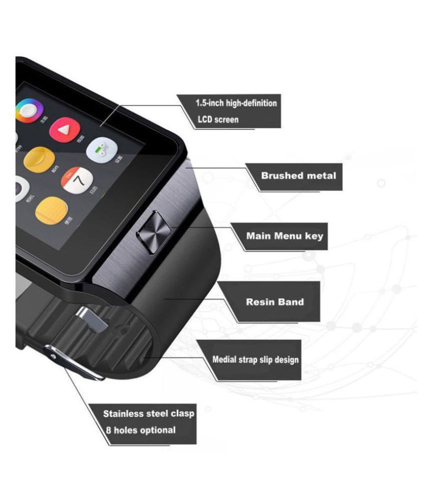 jm black smart watch