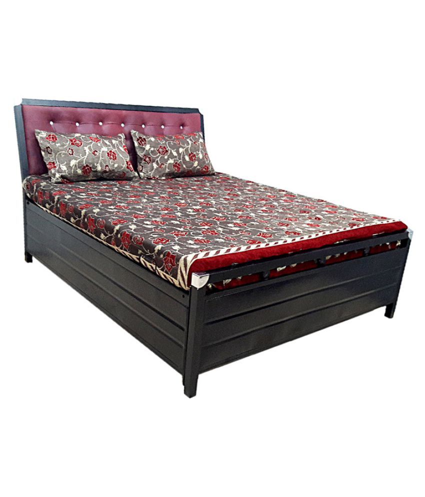 Royal Metal Box Bed Safari with Soft cushioning Headboard ...