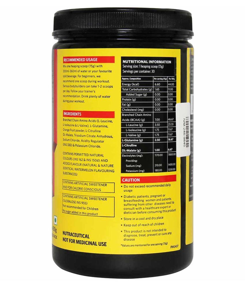 MuscleBlaze BCAA Pro (Powerful Intra Workout), Watermelon