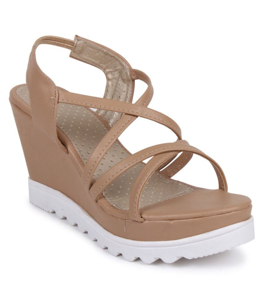 Chipmunks Brown Wedges Heels Price in India- Buy Chipmunks Brown Wedges