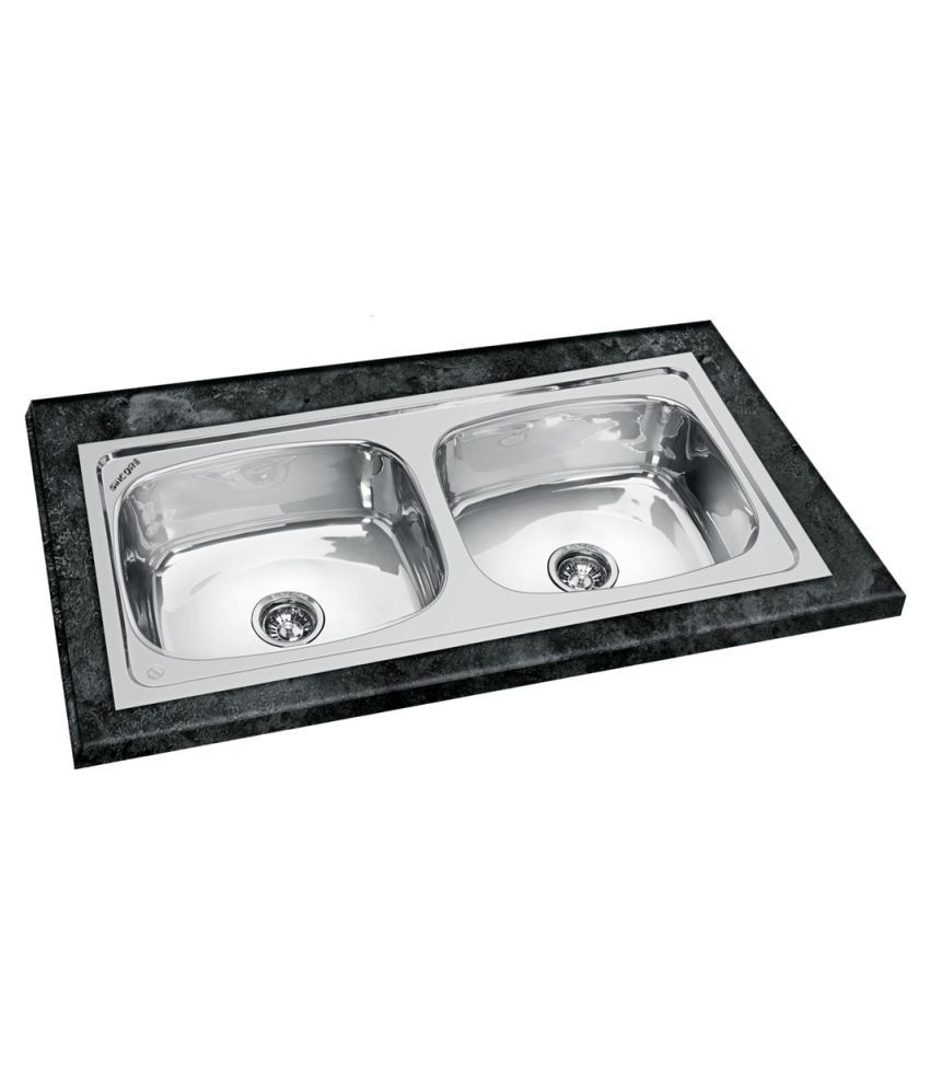 Sincore Stainless Steel Double Bowl Sink Without Drainboard Sincore Stainless Steel Double Bowl Sink Without Drainboard
